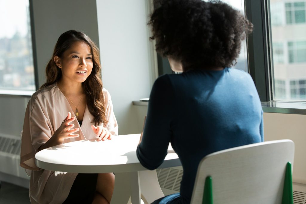 Two-women-talking